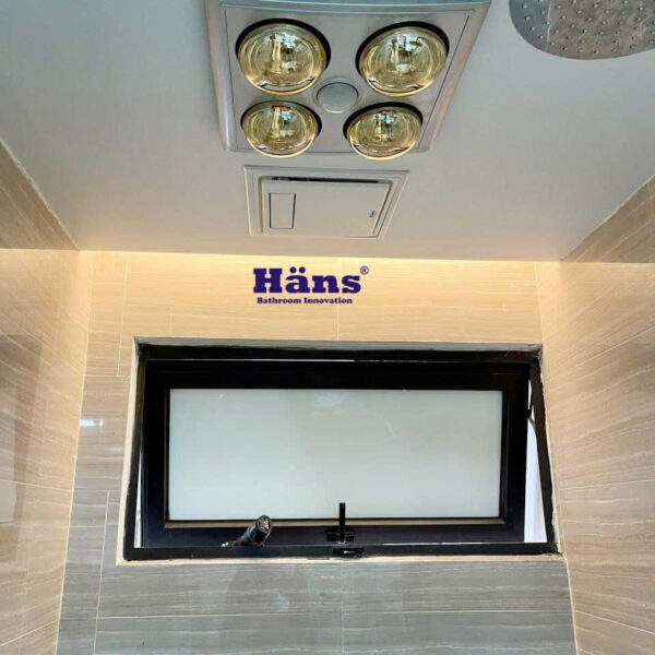 Đèn Sưởi Nhà Tắm Âm Trần Heizen HE-4BR – 4 Bóng Hồng Ngoại Hiệu Suất Cao