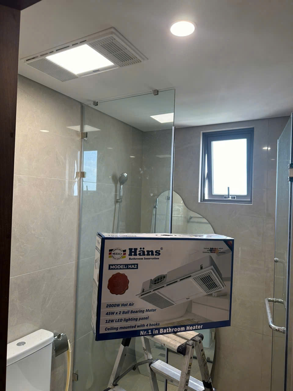 Hans HA2 quạt sưởi âm trần điều khiển từ xa